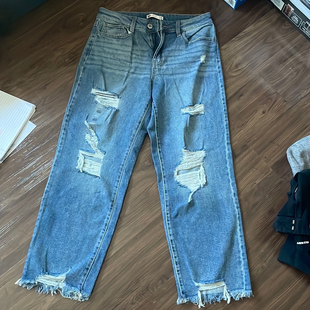 High Rise Straight light wash Jeans